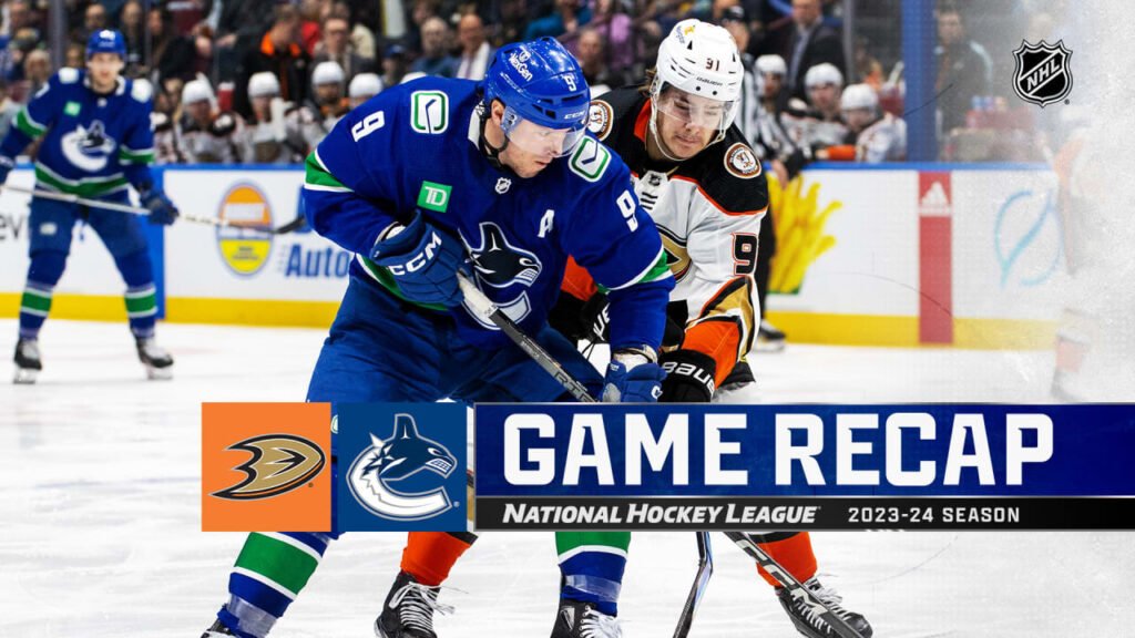 Joshua Scores Twice And Canucks Made Their Recovery Against Ducks